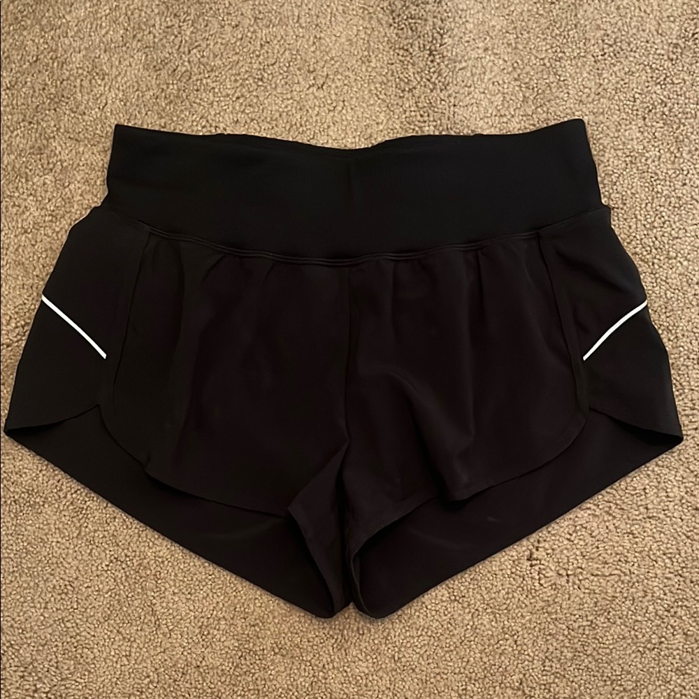 Zella Black Athletic Shorts with Reflective Accents